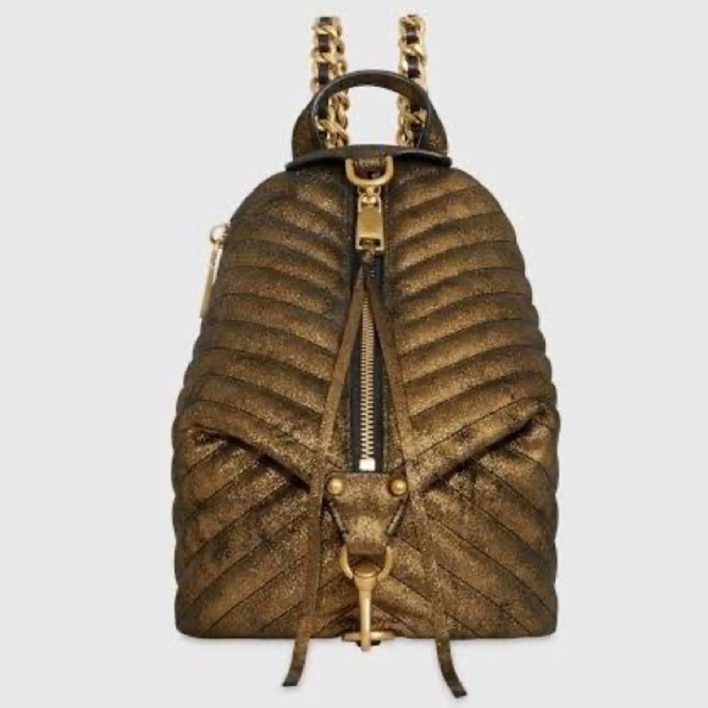 Rebecca Minkoff Julian Distressed Gold Backpack